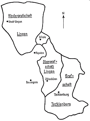 Umriss-Karte Grafschaften