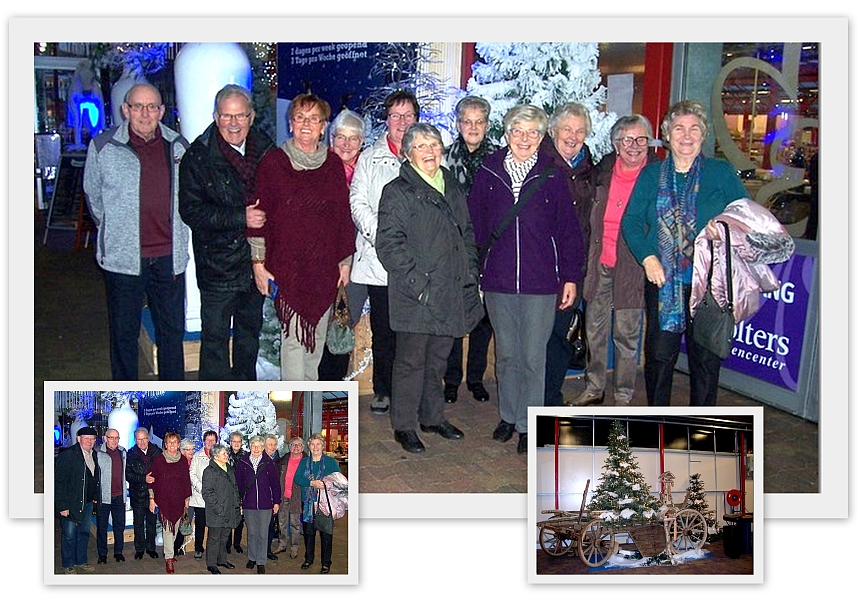 Besuch des Heimatvereins im Bauernhofkaffee Laurenz bei Gronau am 2. Dezember. Nach dem Kuchen ging es nach Holland, Oberdinkel zum Weihnachtsmarkt.  